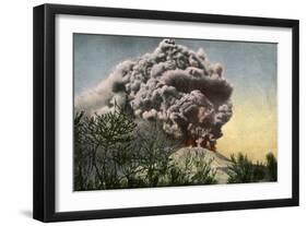 Eruption of Vesuvius, Italy, April 1906-null-Framed Giclee Print