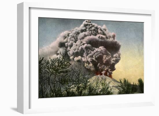 Eruption of Vesuvius, Italy, April 1906-null-Framed Giclee Print