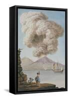 Eruption of Vesuvius, Monday 9th August 1779-Pietro Fabris-Framed Stretched Canvas