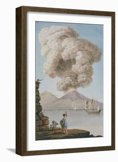 Eruption of Vesuvius, Monday 9th August 1779-Pietro Fabris-Framed Giclee Print