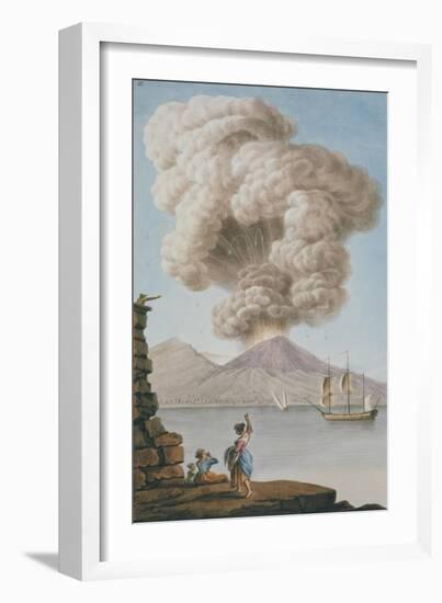 Eruption of Vesuvius, Monday 9th August 1779-Pietro Fabris-Framed Giclee Print