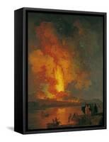 Eruption of Vesuvius, Pierre-Jacques Volaire, 18th C. People Watch from across Gulf of Naples-Pierre-Jacques Volaire-Framed Stretched Canvas