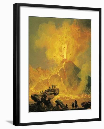 Eruption of Vesuvius-Pierre-Jacques Volaire-Framed Giclee Print