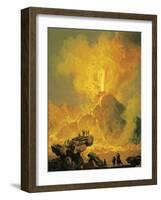 Eruption of Vesuvius-Pierre-Jacques Volaire-Framed Giclee Print