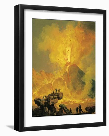 Eruption of Vesuvius-Pierre-Jacques Volaire-Framed Giclee Print