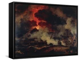 Eruption of Vesuvius-Pierre Henri de Valenciennes-Framed Stretched Canvas