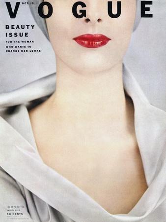 Vogue Cover - October 1952 - Pop of Red