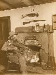 Fireplace Fiddler-Erwin E. Smith-Art Print