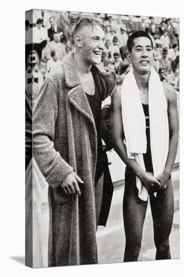 Erwin Sietas and Tetsuo Hamuro at the Berlin Olympics, 1936, Erwin Sietas (-null-Stretched Canvas