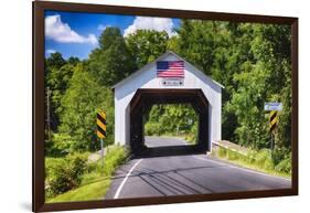 Erwinna Covered Bridge, Pennsylvania-George Oze-Framed Photographic Print
