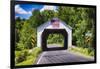 Erwinna Covered Bridge, Pennsylvania-George Oze-Framed Photographic Print