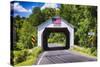 Erwinna Covered Bridge, Pennsylvania-George Oze-Stretched Canvas