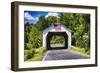 Erwinna Covered Bridge, Pennsylvania-George Oze-Framed Photographic Print