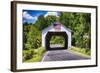 Erwinna Covered Bridge, Pennsylvania-George Oze-Framed Photographic Print