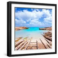 Es Calo De San Agusti Port in Formentera Island Wooden Boat Railways-Natureworld-Framed Photographic Print