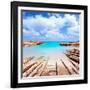 Es Calo De San Agusti Port in Formentera Island Wooden Boat Railways-Natureworld-Framed Photographic Print