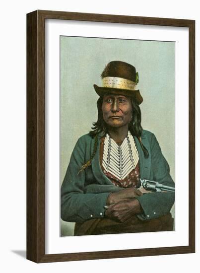 Esa-Ton-Yett, Comanche with Six-Shooter-null-Framed Art Print