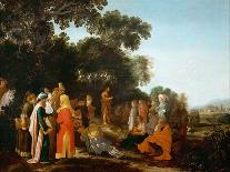 Summer Landscape (The Road to Emmaus) 1612-13-Esaias I van de Velde-Framed Stretched Canvas