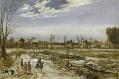 Summer Landscape (The Road to Emmaus) 1612-13-Esaias I van de Velde-Stretched Canvas