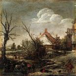 Winter, 17th Century-Esaias van de Velde-Mounted Giclee Print