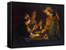 Esau and Jacob, 1640S-Matthias Stomer-Framed Stretched Canvas