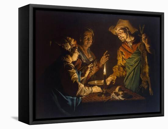 Esau and Jacob, 1640S-Matthias Stomer-Framed Stretched Canvas