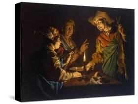 Esau and Jacob, 1640S-Matthias Stomer-Stretched Canvas