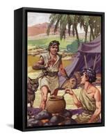 Esau Asking His Brother Jacob for Food-Pat Nicolle-Framed Stretched Canvas