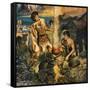 Esau Sells His Birthright-Harry G. Seabright-Framed Stretched Canvas