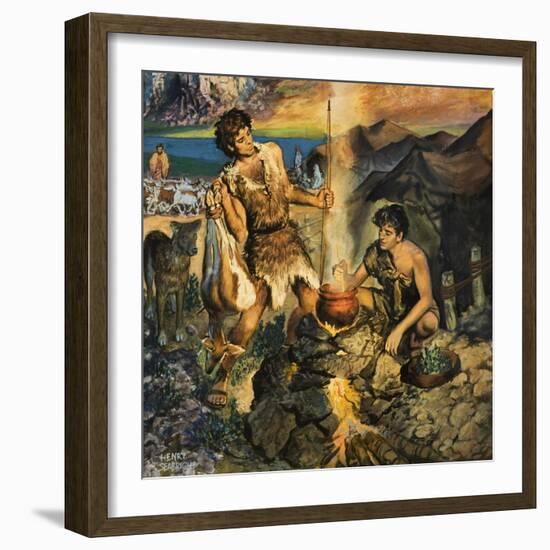 Esau Sells His Birthright-Harry G. Seabright-Framed Giclee Print