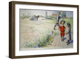 Esbjorn and the Peasant Girl-Carl Larsson-Framed Giclee Print