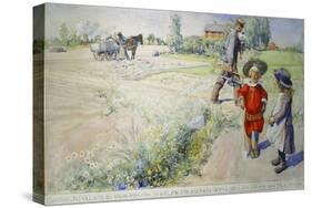 Esbjorn and the Peasant Girl-Carl Larsson-Stretched Canvas