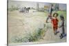Esbjorn and the Peasant Girl-Carl Larsson-Stretched Canvas