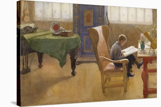 Esbjorn in the Study Corner, 1912-Carl Larsson-Stretched Canvas