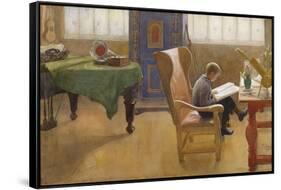 Esbjorn in the Study Corner, 1912-Carl Larsson-Framed Stretched Canvas