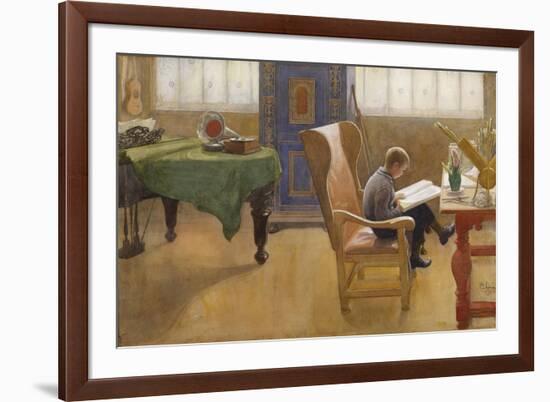 Esbjorn in the Study Corner, 1912-Carl Larsson-Framed Giclee Print