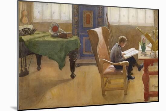 Esbjorn in the Study Corner, 1912-Carl Larsson-Mounted Giclee Print
