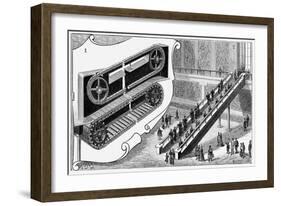 Escalator at the Pennsylvania Railroad Company's Cortland Street Station, New York, 1893-null-Framed Giclee Print