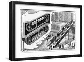 Escalator at the Pennsylvania Railroad Company's Cortland Street Station, New York, 1893-null-Framed Giclee Print