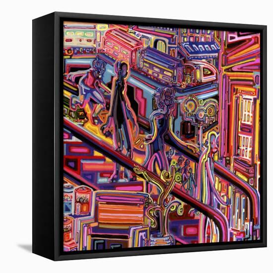 Escalator-Josh Byer-Framed Stretched Canvas