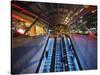 Escalators at the Entrance to a Washington DC Metro Station.-Jon Hicks-Stretched Canvas