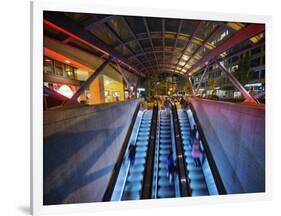 Escalators at the Entrance to a Washington DC Metro Station.-Jon Hicks-Framed Photographic Print