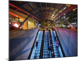 Escalators at the Entrance to a Washington DC Metro Station.-Jon Hicks-Mounted Photographic Print