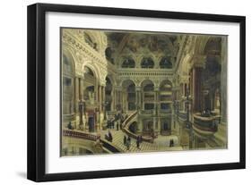 Escalier de l'Opéra à Paris-Victor Navlet-Framed Premium Giclee Print