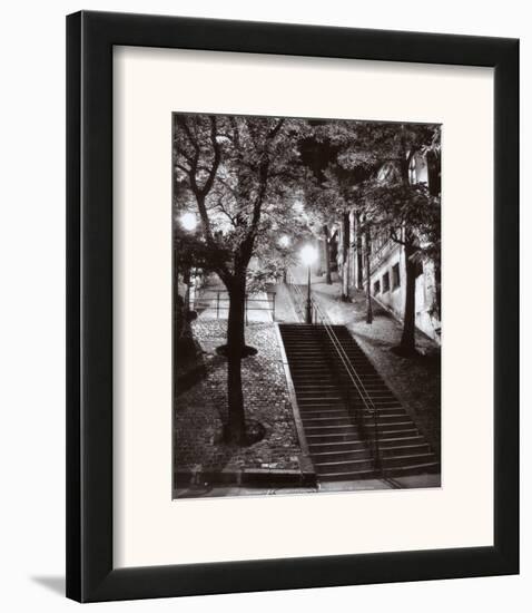 Escalier, Montmartre, c.1950-Rene Jacques-Framed Art Print