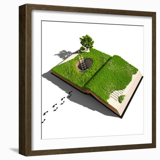 Escape from a Fairy Tale (Illustrated Concept)-viczast-Framed Photographic Print