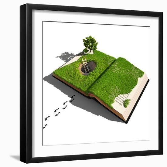 Escape from a Fairy Tale (Illustrated Concept)-viczast-Framed Photographic Print