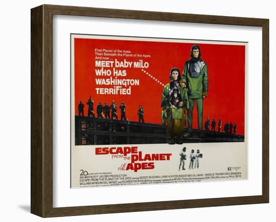 Escape From The Planet of the Apes, Kim Hunter, Roddy McDowall, 1971-null-Framed Art Print