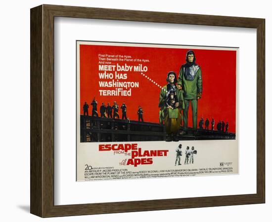 Escape From The Planet of the Apes, Kim Hunter, Roddy McDowall, 1971-null-Framed Art Print