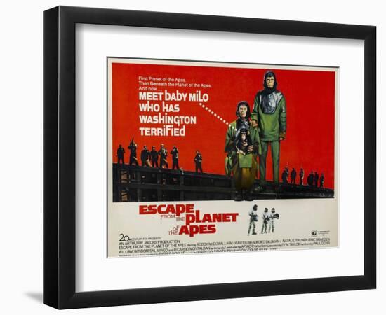 Escape From The Planet of the Apes, Kim Hunter, Roddy McDowall, 1971-null-Framed Art Print